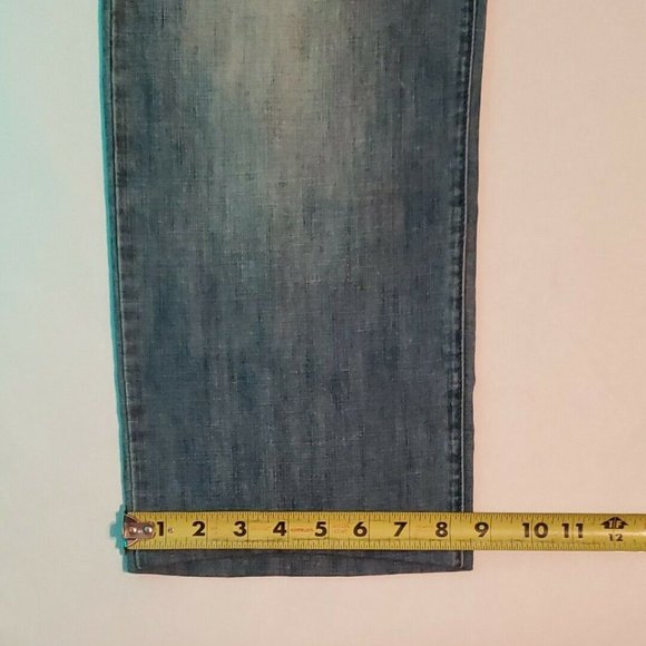 Zegna Sport Size 36 Mens Jeans Blue Denim Relaxed Fit Cotton Casual Cotton Flax - Picture 12 of 12